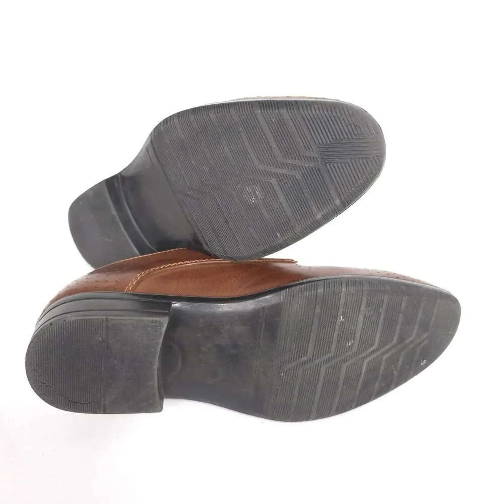 DEER STAGS Kids Boys Brown Oxford Dress Shoes Lace Up Performance Size 2M #21222